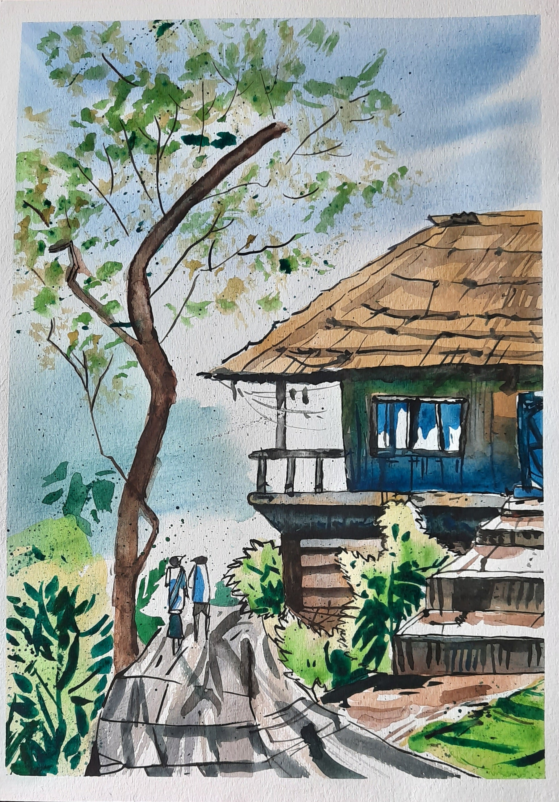 Housescape on Mountain