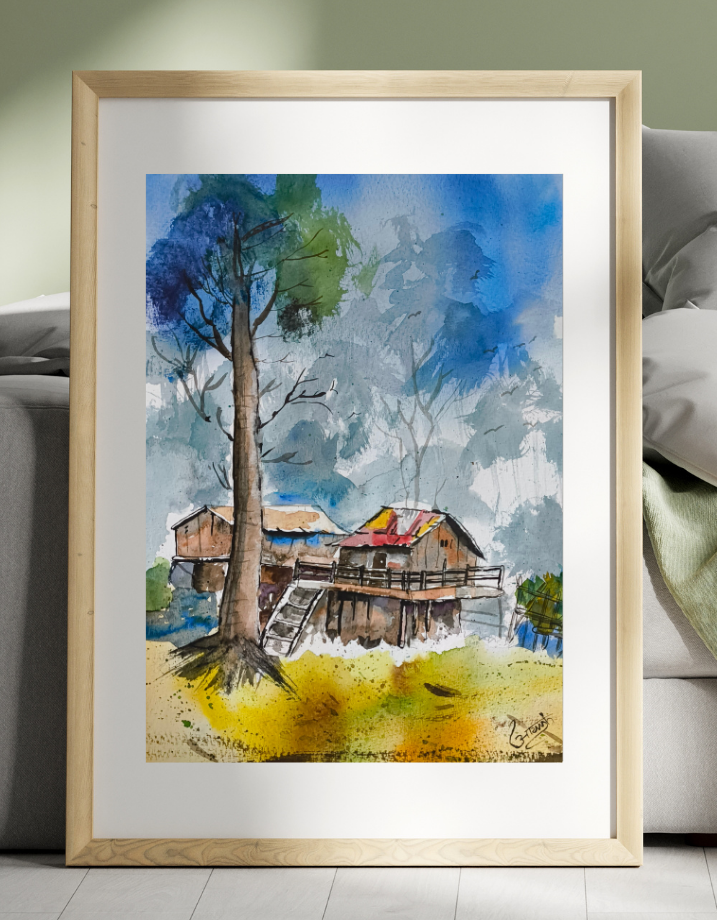 Housescape on Mountain