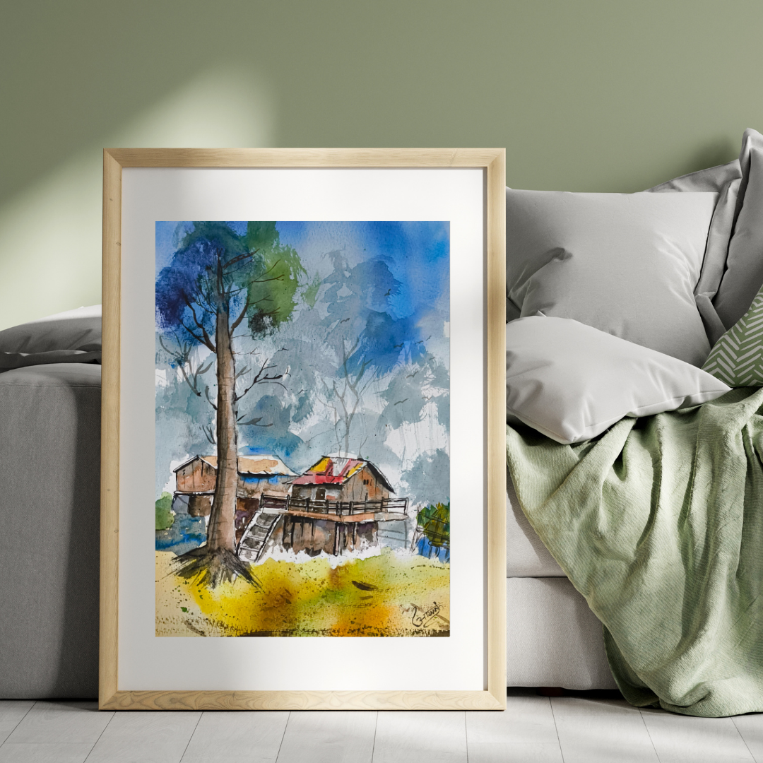 Housescape on Mountain
